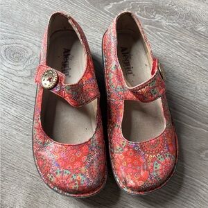 Alegria Multicolor Patterned Mary Jane Shoes